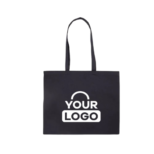 Cotton tote bag - met bedrukking Zwart