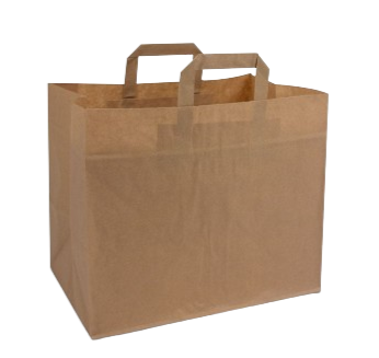 32 + 21,5 x 27 cm. Papieren take away tassen Bruin