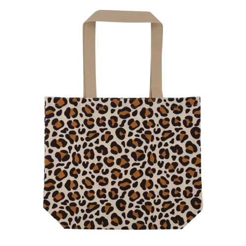 Katoenen luipaard tote bags