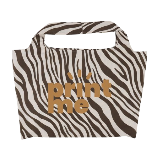 Katoenen zebra strandtassen - met bedrukking