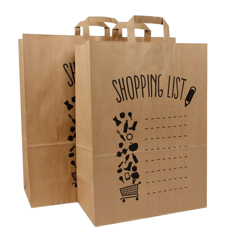 Kraft tassen - Shopping list