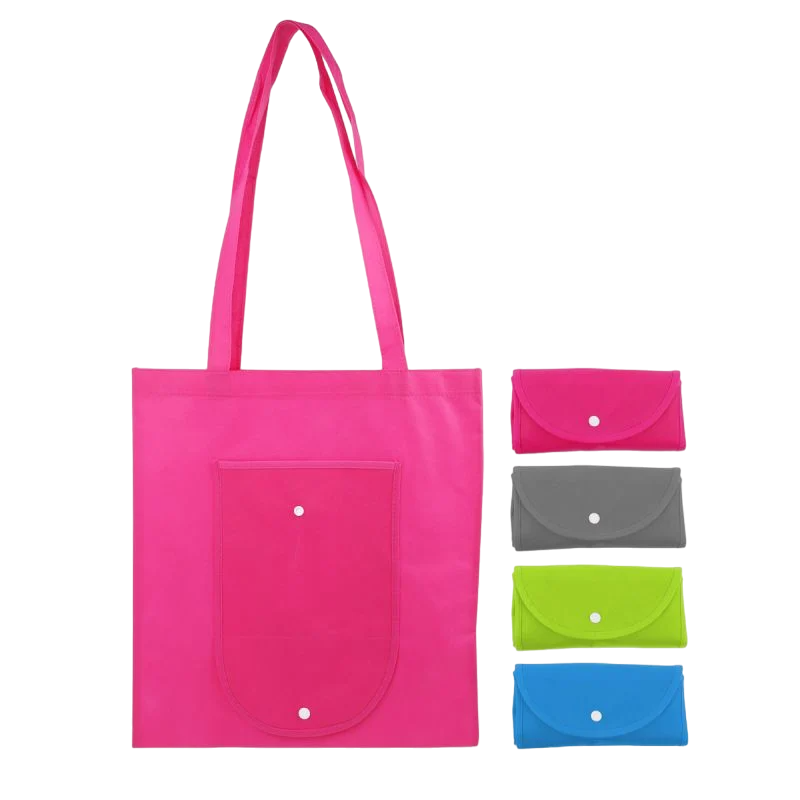 Opvouwbare non-woven tasjes met lange lussen