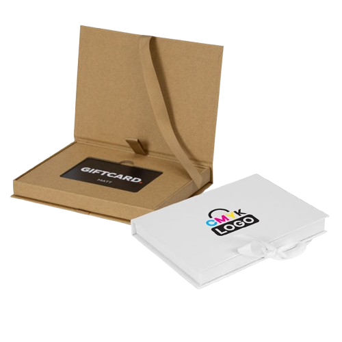 Giftcard doosjes met lintsluiting - Kraft - Digital Printing