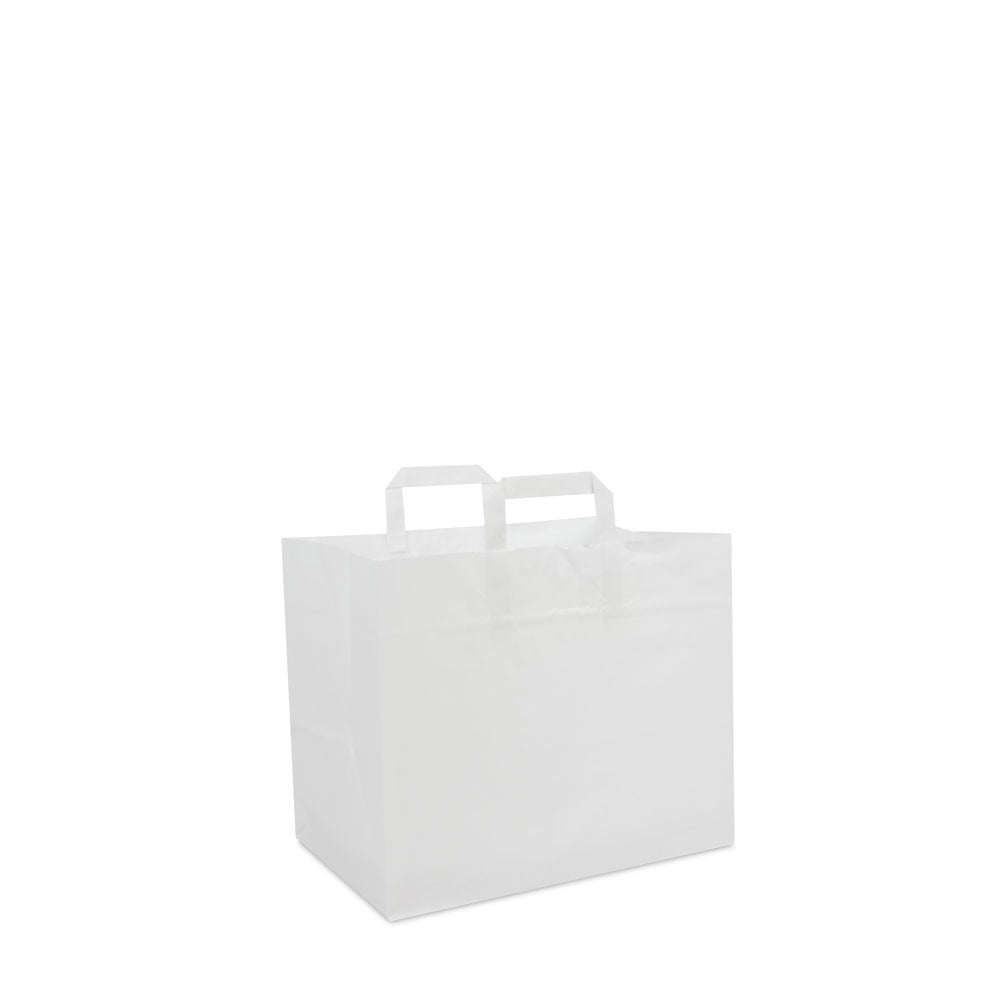 32 + 21,5 x 27 cm. Papieren take away tassen Wit