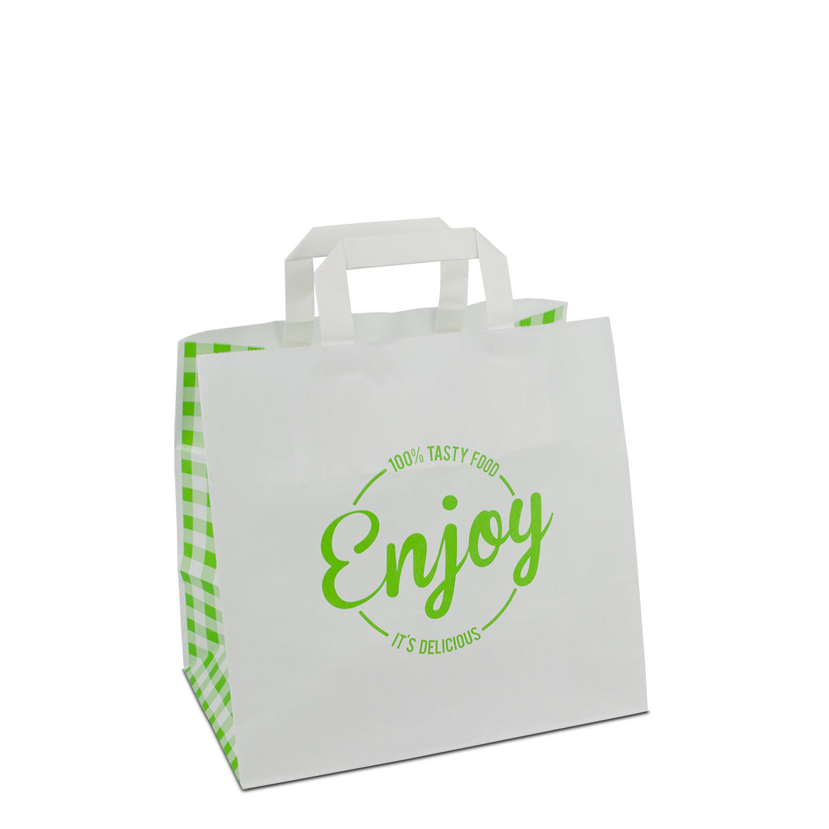 Papieren take away tassen - Enjoy groen