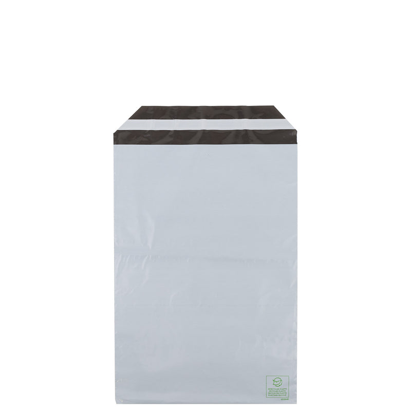 Kleine rerecyclede plastic eco verzendtassen (wit) Voor e-commerce, kleding, cosmetica of andere webshopartikelen,